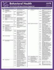 AMA Store: ICD-10-CM Express Reference Mapping Card: Behavioral Health