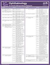 AMA Store: ICD-10-CM Express Reference Mapping Card: Ophthalmology